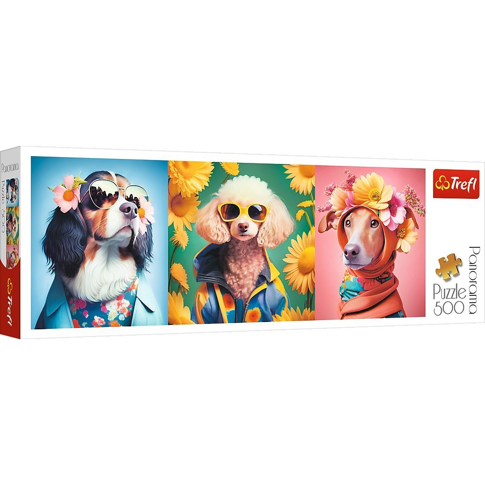 PUZZLE 500 PIEZAS FASHION SHOW DOG EDITION PANORAMA TREFL 29517 TR TREFL